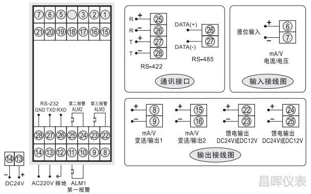 SWP-HK80液位-容積控制儀接線圖