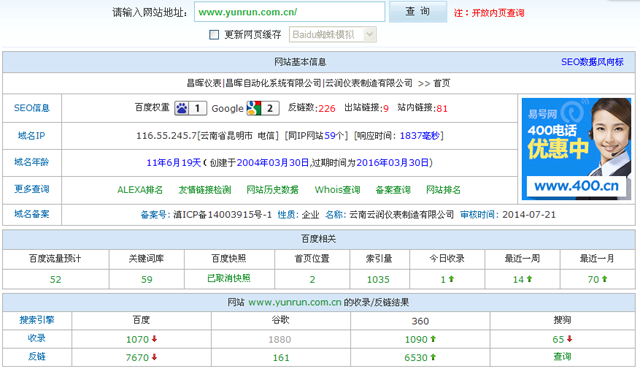 http://prosperiteweb.com/在站長工具的查詢數(shù)據(jù)截圖