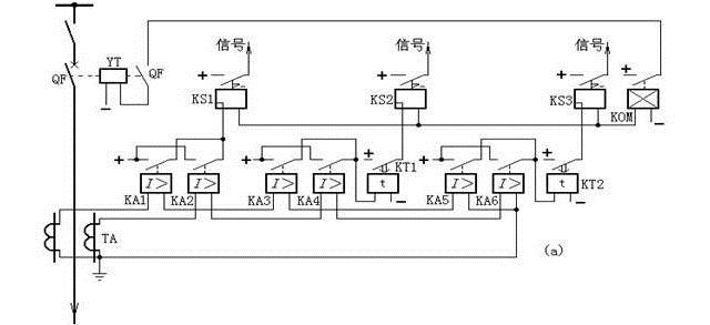 三段式電流保護接線原理圖