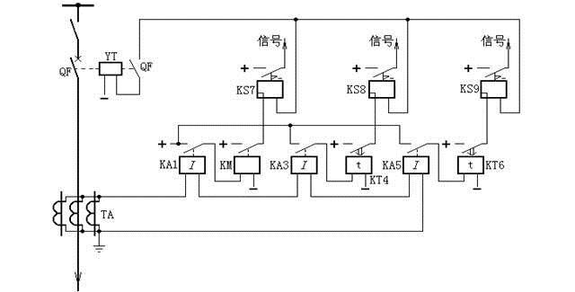 三段式零序電流保護原理接線圖