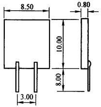 日本產(chǎn)50W85厚膜鉑電阻尺寸