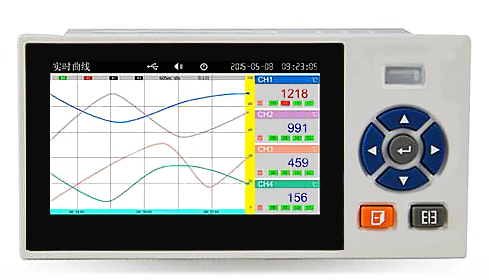 YR-ASR100系列彩色無(wú)紙記錄儀曲線顯示