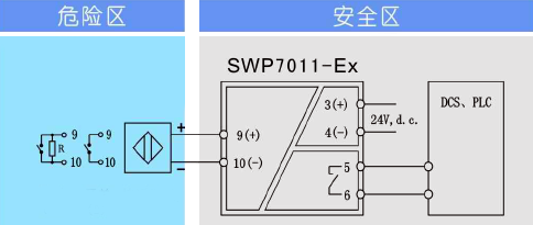 關量輸入隔離安全柵接線圖