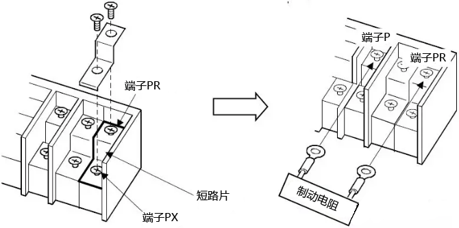 變頻器外接制動電阻的連接