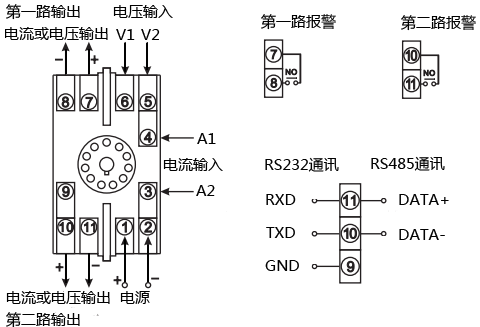 SWP-201-AI電流變送器接線圖 