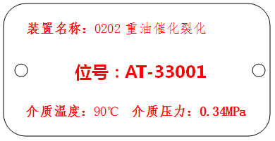 分析取樣點(diǎn)及可燃?xì)怏w報(bào)警器標(biāo)識(shí)牌