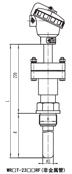 固定螺紋非金屬管熱風(fēng)爐熱電偶結(jié)構(gòu)尺寸