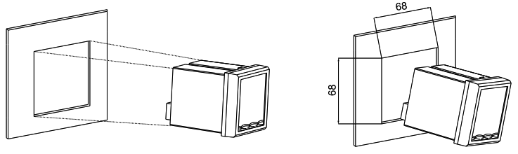 SWP-EZC/EZD三相電力儀表開孔尺寸