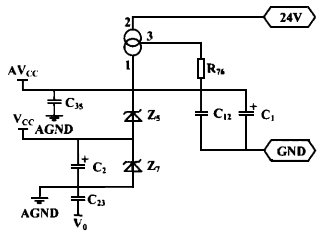 多路溫度遠(yuǎn)傳監(jiān)測(cè)儀電源模塊電路