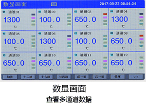 觸摸式無紙記錄儀數(shù)顯畫面