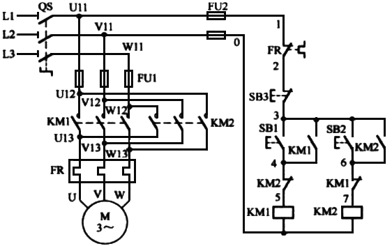 電動機正傳和反轉(zhuǎn)控制電路