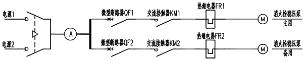 穩(wěn)壓泵配電箱系統(tǒng)圖